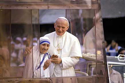 santa Madre Teresa y san Juan Pablo II